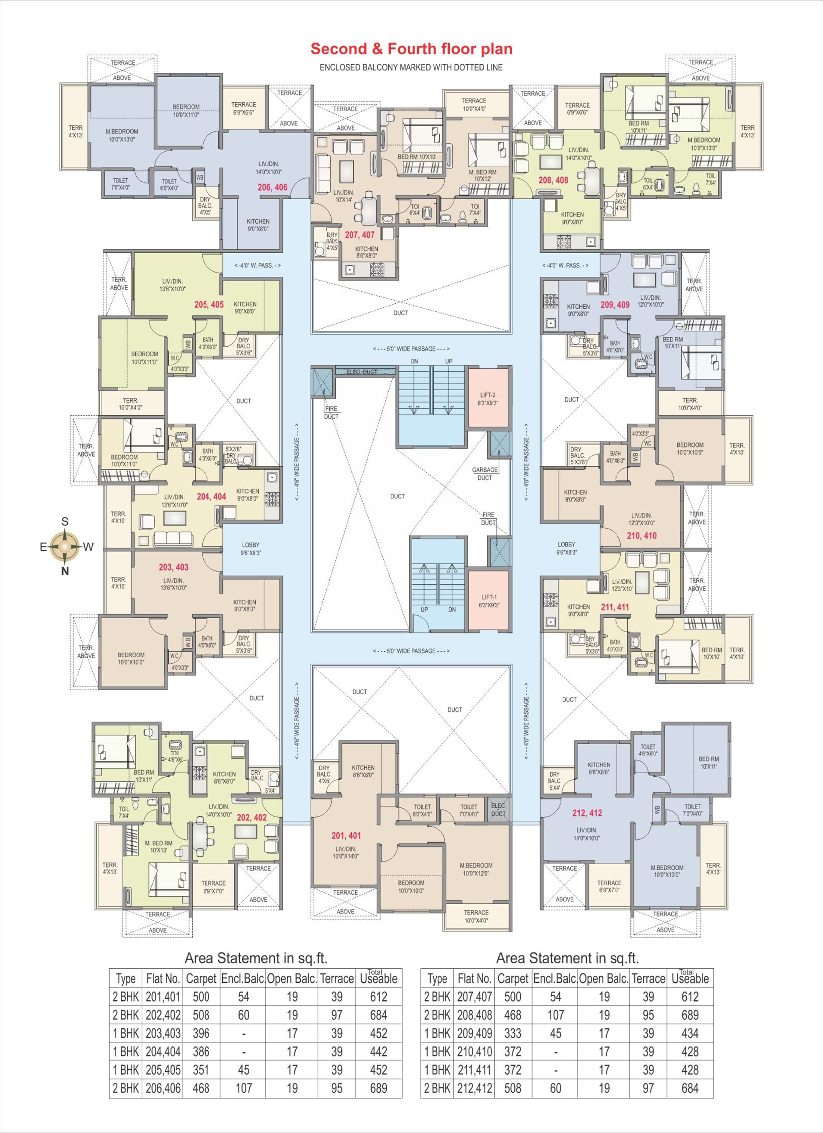 RKL Anand - Second and Fourth Floor Plan