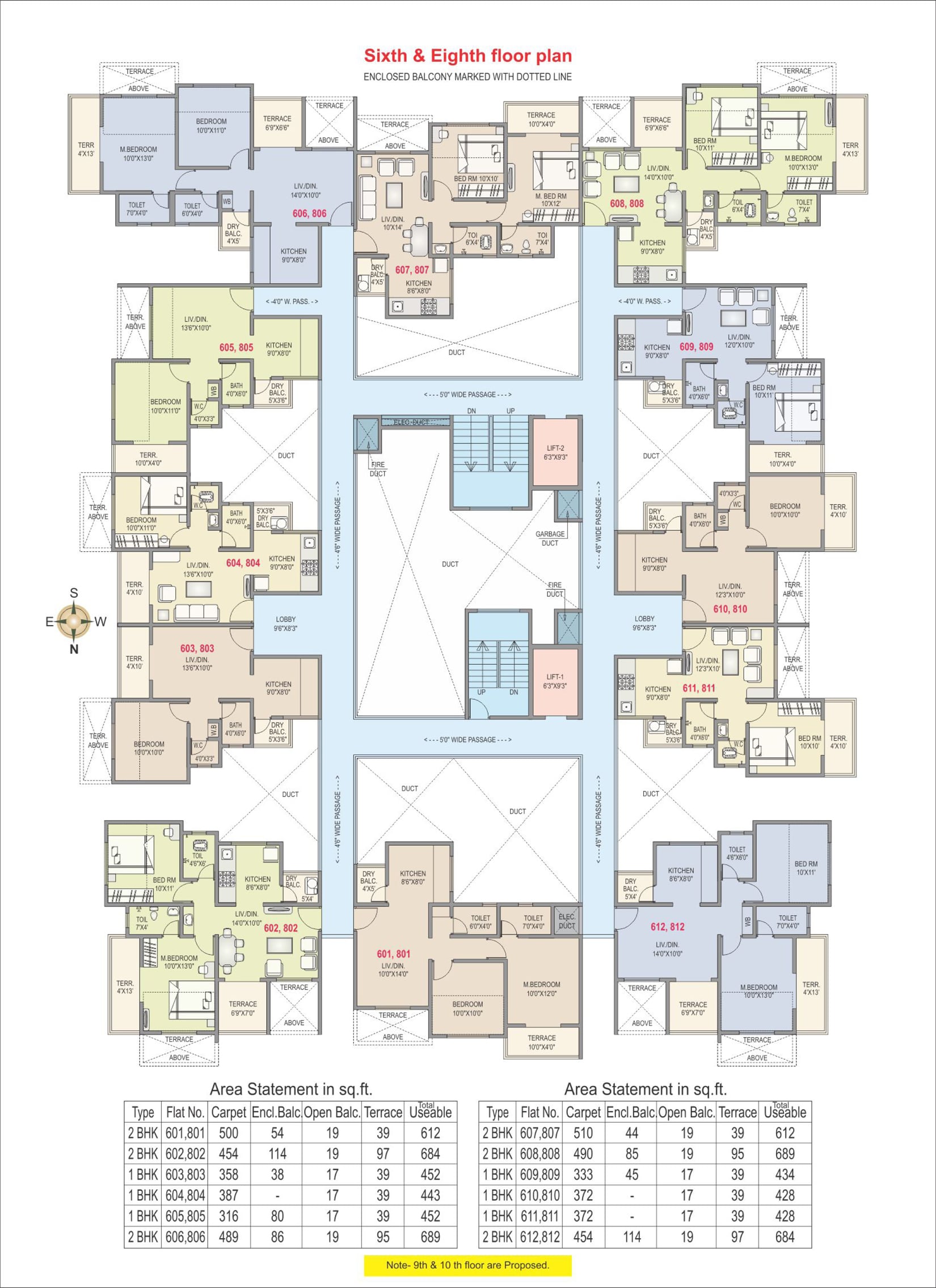 RKL Anand - Sixth and Eighth Floor Plan