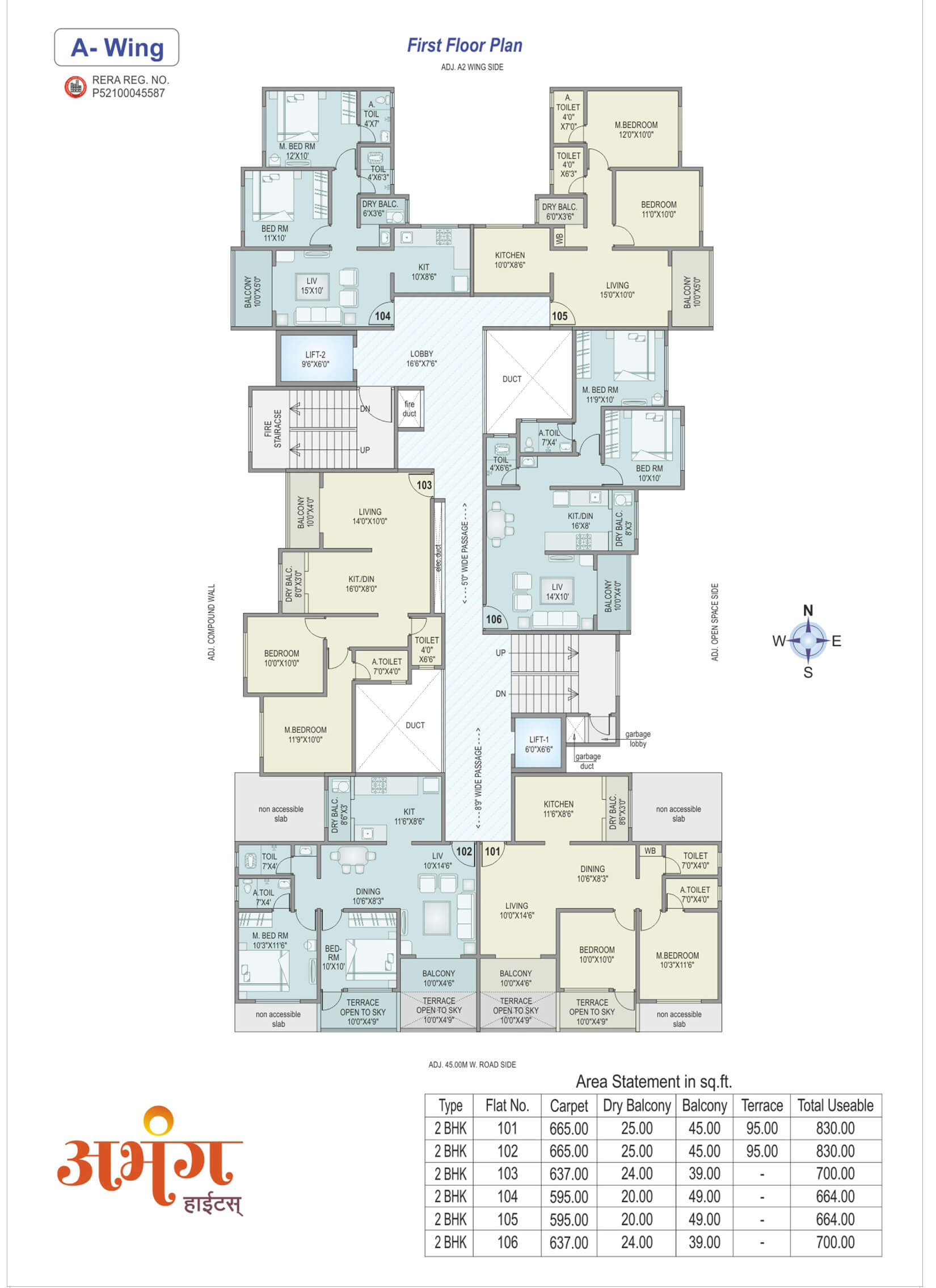 Abhang Heights - First Floor Plan
